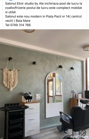 inchiriez post de lucru coafura frizerie 