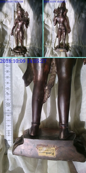 Statueta bronz rara India sec XIX