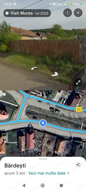 Teren Bărdești 1350 mp in centru cu utilități