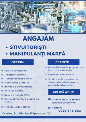 Purem by Eberspacher Oradea angajeaza!!!