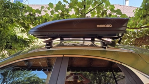 portbagaj Menabo Sonic si cutie portbagaj Menabo Marathon Dark 400 - imagine 2