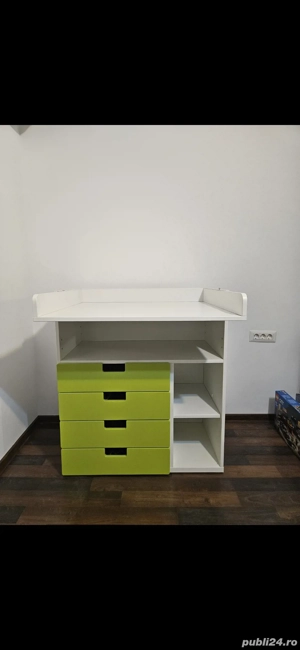 Masa infasat bebelusi dulap birou Ikea