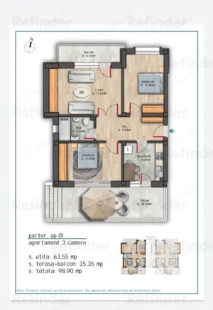 vanzare apartament 2 camere,  Nicolae Grigorescu, bloc 2025 in constructie,  etaj 1 3, decomandat, 5 - imagine 12