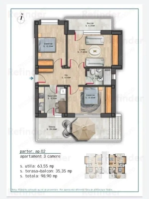 vanzare apartament 2 camere,  Nicolae Grigorescu, bloc 2025 in constructie,  etaj 1 3, decomandat, 5 - imagine 11