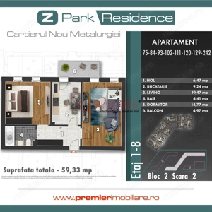 Oferta !! 2 Camere - Bulevardul Metalurgiei - Parc Tudor Arghezi - Z PARK RESIDENCE - imagine 2