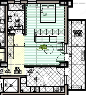 Apartament C16 cu 2 Cam.si terasa la Et.2/3 in Bl.Nou str.Ostroveni - imagine 10