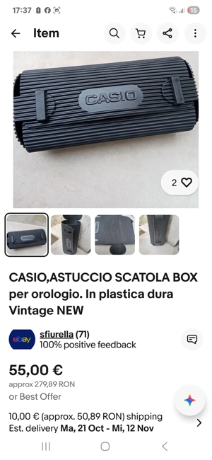 Cutie ceas Casio - imagine 3