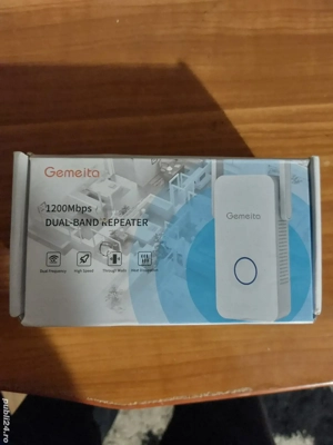 Extindere  amplificare semnal Wifi Gemeita 1200 Mbs - imagine 2