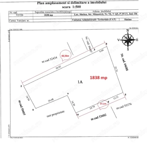 Teren intravilan 1838 mp, D=18,54m, str.Manastirii nr.7D, ultracentral - imagine 3