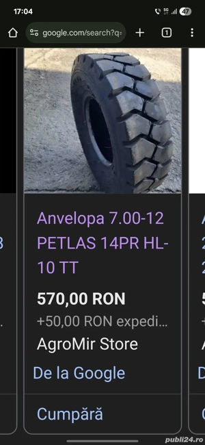 cauciucuri noi pt stivuitor 