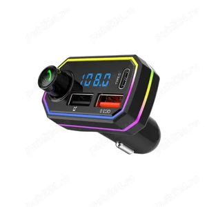 modulatoare bluetooth auto Fm sunet de calitate HD incarcator auto 2Usb + usb type c , noi la cutie