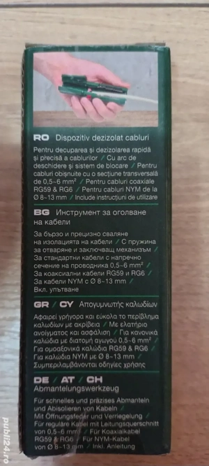 Dispozitiv de dezizolat cabluri, parkside 08-13 mm,Nou! - imagine 3