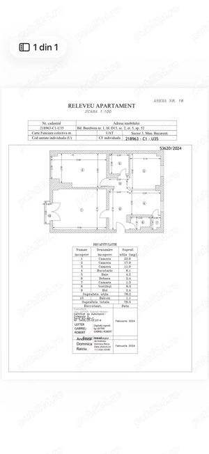 Propietar vand apartament 3 camere Burebista