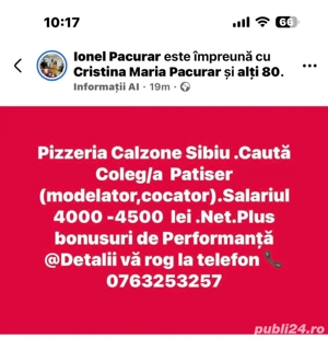 Pizzeria Calzone Sibiu Cauta Coleg a Patiser