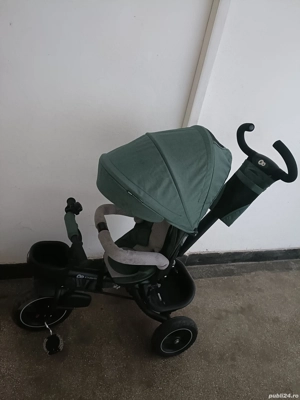 Tricicleta Kindercraft 3 in 1 pentru copii cu copertina si maner de ghidarr