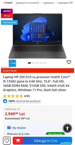 Laptop HP nou - imagine 1
