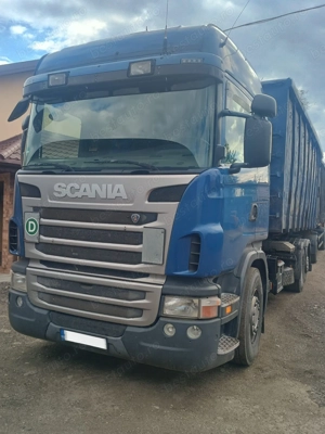 Scania G440 cu sistem abrollkipper plus remorca HUFFERMANN - imagine 3