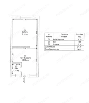 Apartament cu 1 Cameră Mobilat Blv. Cetății 48.000 Euro Comision 0 - imagine 8