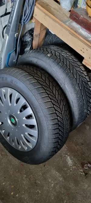 Roti iarna 195/65/15 prindere 5x112 skoda,audi,vw,seat - imagine 2