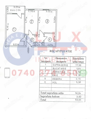 ID 2982 Apartament 2 camere - Strada Babadag - imagine 9
