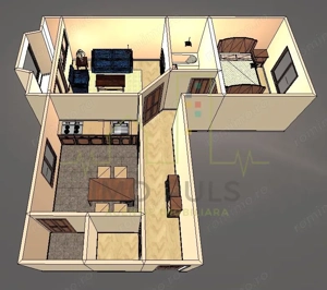 Centrala proprie. Acoperis nou. Mobilat. Model mare. Transformat in 3 camere. - imagine 11