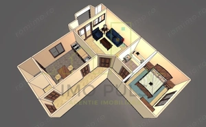 Centrala proprie. Acoperis nou. Mobilat. Model mare. Transformat in 3 camere. - imagine 10