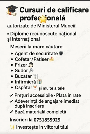 Cursuri de calificare profesionala