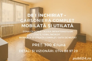 De închiriat   Garsonieră modernă, complet mobilată și utilată - imagine 4    De închiriat   Garsonieră modernă, complet mobilată și utilată - imagine 4