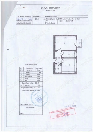 PROPRIETAR Vand Apartament 2 Camere Decomandat 37 MP,Cf.2, Dr Taberei - imagine 8