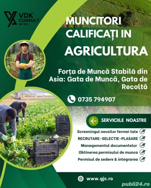 Recrutare forta de munca din Asia si Africa 