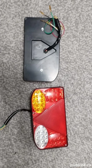 Set 2 Lampi stop remorca platforma pe  LED voltaj 12v 24v   - imagine 2