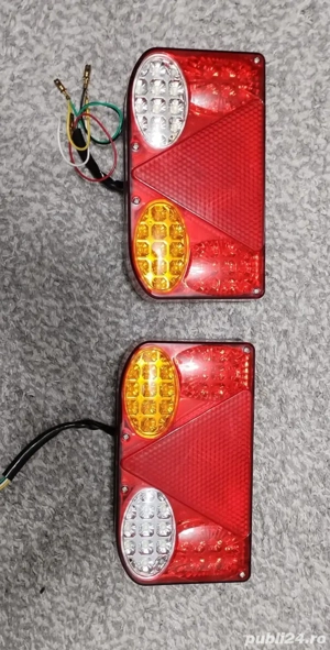 Set 2 Lampi stop remorca platforma pe  LED voltaj 12v 24v  