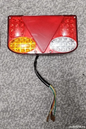 Set 2 Lampi stop remorca platforma pe  LED voltaj 12v 24v   - imagine 4