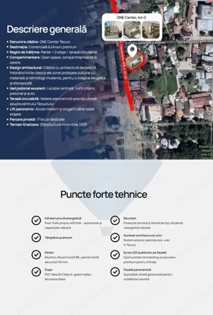 Spații premium de inchiriat , 1,200mp P+2E+terasa circulabila