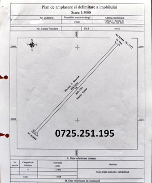 Vand Teren extravilan suprafata de 15.008 mp deschidere 18m, la sosea asfaltata - imagine 3