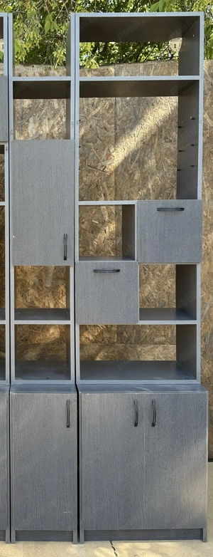 3 buc Dulap cu rafturi; Biblioteca modulara; Sistem de depozitare