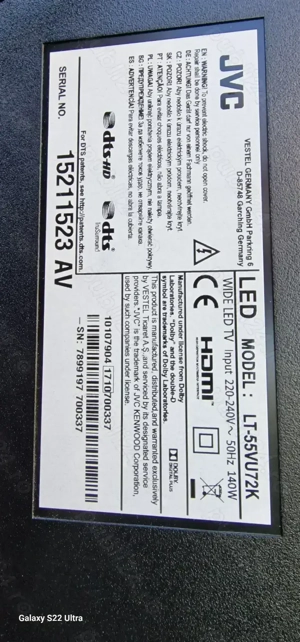 Smart Tv Led JVC LT-55VU72K Serial No. 15211523AV defect