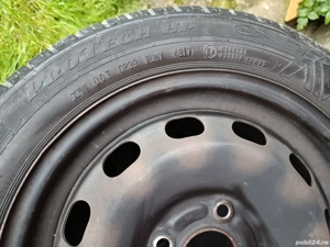 De vanzare set roti de vara jante de otel/tabla cu capace si anvelope 195 50 15  - imagine 4