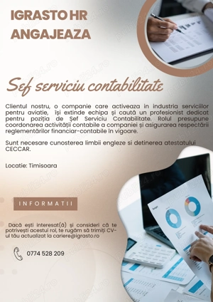 Igrasto HR Angajeaza Sef Serviciu Contabilitate