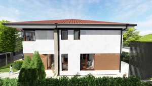 Casă modernă 192 mp, 6 camere, Living, Bucatarie, ansamblu premium - imagine 3