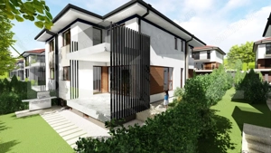 Casă modernă 192 mp, 6 camere, Living, Bucatarie, ansamblu premium - imagine 6