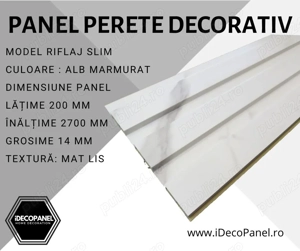 Riflaje decorative - alb marmura panouri riflate - design modern PROMO