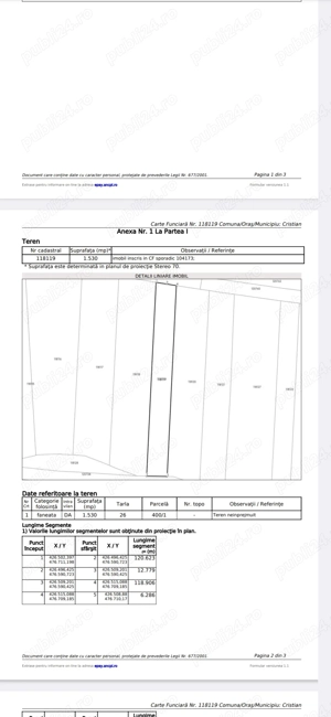 Teren de vanzare Intavilan ,Cristian 1530 mp - imagine 3