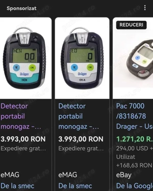 Detector Gaze Dräger Pac 7000