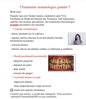 Tratamente stomatologice gratuite 