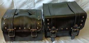 Genți rigide pentru portbagaj spate motocicletă - Leather Tail Bags - imagine 3