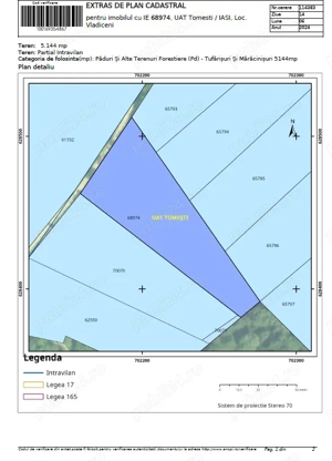 Vand  teren  intravilan Vladiceni
