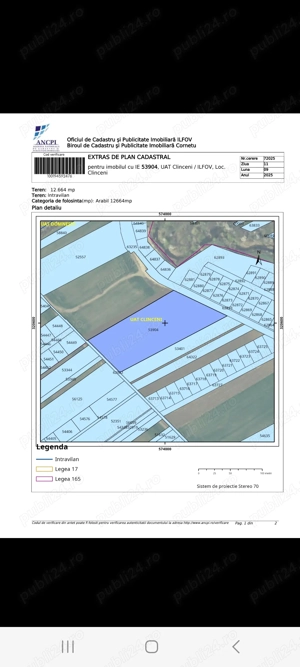 Teren de vanzare,Clinceni,jud.Ilfov