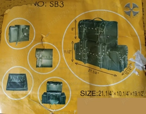 Genți rigide pentru portbagaj spate motocicletă - Leather Tail Bags - imagine 2