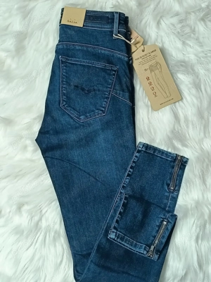 Blugi Salsa Push In cu fermoar la gleznă   noi, cu etichetă (W27 L30) + opțional pulover crem